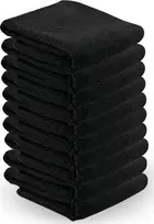 Rankšluostis Activeshop Mikropluošto rankšluosčiai, 73x40 cm, 10 vnt., juodos spalvos