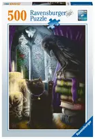Ravensburger Dėlionė 500 vnt. - Juoda katė ir varnas