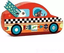 Djeco Siluetų dėlionė - Sportinis automobilis (16 detalių) ( DJ07273 )