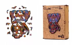 PuzzleOK Medinė dėlionė 68 vnt. - Indijos dramblys