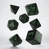 Q Workshop Call Of Cthulhu Kauliukų Rinkinys Juodos Ir Žalios Spalvos