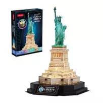 Dėlionė CubicFun Puzzle 3D LED Laisvės statula (naktinė versija)