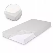 Drėgmei atspari vaikiška bambukinė paklodė Matex 70x140, pilka