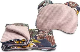 Sensillo VAIKIŠKO VEŽIMĖLIO KOMPLEKTAS VAFLINIS BOHO PURVINAI ROŽINIS