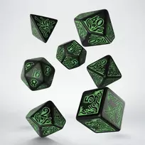 Q Workshop Call Of Cthulhu 7th Edition Kauliukų Rinkinys Juodos Ir Žalios Sp