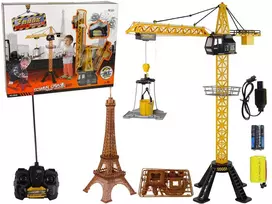 Lean Toys Žaislinis kranas su nuotoliniu valdymu 90 cm aukščio