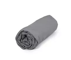 Vaikiška premium medvilninė paklodė Matex, 70x140 cm, pilka