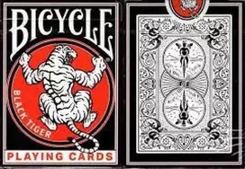 Bicycle Juodas Tiger Revival Edition Žaidimo Kortos