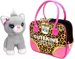Cutekins pliušinis žaislas Katytė su nešiojimo krepšiu, 35044