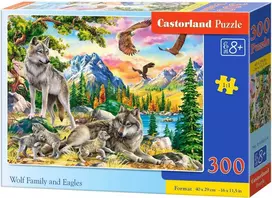 Castorland Dėlionė 300 vnt. - Vilkų šeima ir ereliai