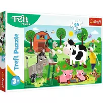 Trefl dėlionė 24 vnt. - Treflikai kaime