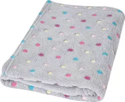 Baby Matex MATEX Vaikiška antklodė MILLY mikropluoštas 75x100 [TB0294_K42] taškeliai pilka