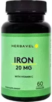Maisto papildas Herbavel Iron (su vitaminu C), 60 kapsulių
