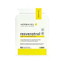Herbavel Maisto papildas Resveratrolis, 90 kapsulių