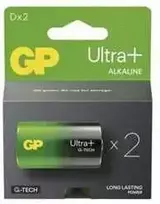 GP Ultra+ LR20 D šarminės baterijos 1.5V, 2 vnt.