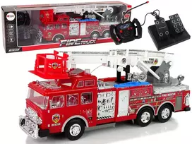 Lean Toys Nuotoliniu būdu valdomas ugniagesių automobilis su garsu
