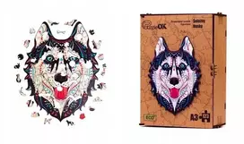 PuzzleOK Medinė dėlionė 123 vnt. - Sibiro haskis