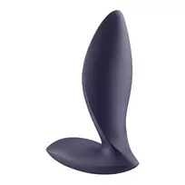 Satisfyer Power Plug Juodas - Silicone Anal Device with Bluetooth Control