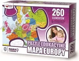 Dėlionė Zachem Mokomasis Puzzle 260 elementai. Europos žemėlapis (ZACH0064)