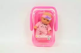 SMILY PLAY SP84484 Julka rožinė lėlė kūdikio nešioklėje
