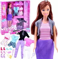 Anlily lėlė su drabužiais, apranga, avalyne, aksesuarais ZA2457