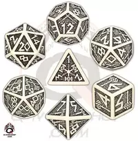 Dėlionė Q Workshop Dwarven Kauliukų Rinkinys (Smėlio Ir Juodos Spalvos)