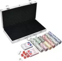 Pokerio žetonų rinkinys, 300vnt., 11,5g