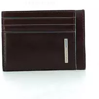 Piquadro, Mėlyna Square, odinis vizitinių kortelių dėklas, PP2762B2R, Mogano, unisex