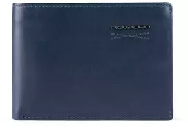 Piquadro, Obidos, Odinė piniginė, Monetų laikiklis, Navy, Vyrams