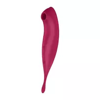 Satisfyer Twirling Pro+ Dark Raudona pulsuojantis vibratorius