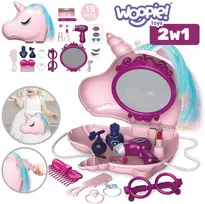 Mergaitės grožio staliukas WOOPIE 2in1 Vienaragis