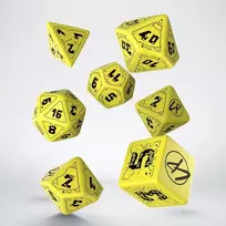 Q Workshop Cyberpunk Raudona RPG Danger Zone Kauliukų Rinkinys Geltonos Ir Juodos Sp
