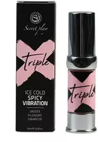 „Secret Play“ intymios higienos gelis su trigubu poveikiu, vėsina, šildo ir vibruoja, 15 ml