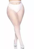 Leg Avenue Europe Baltos tinklinės pėdkelnės XL dydžio