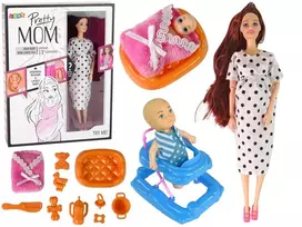 Besilaukianti lėlė su priedais Lean Toys