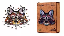 PuzzleOK Medinė dėlionė 130 vnt. - Linksmas meškėnas