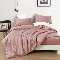 Saules Patalyne PREMIUM satino patalynės komplektas "Dusty Rožinė Royal", 200x220 cm
