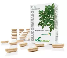 Soria 21-S Glucomanano 400 Mg 60 kapsulių