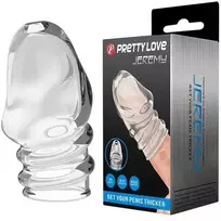 Pretty Love Jeremy Crystal Enhancement Sleeve TPR Transparent 9cm