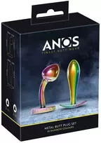 Anos Metal Butt Plug Set Rainb