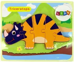 Medinė dėlionė Dinozauras, oranžinis