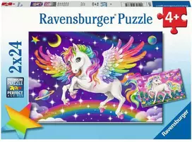 Ravensburger Dėlionė 2x24 vnt. - Vienaragis ir Pegasas