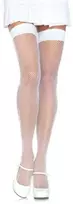 Leg Avenue Europe Leg Avenue Fishnet Thigh Highs Baltas - Nylon, One Size, Elegant Design