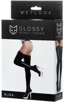 Toyfa Glossy Shiny Wetlook kojinės su nėriniais ELIZA