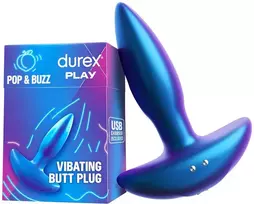 Durex Play Pop & Buzz vibruojantis analinis kištukas