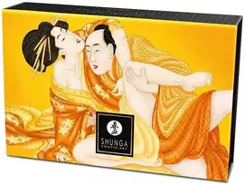 Shunga Edible Body Powder Mango 75g - Sensual Dry Massage Kit with Feather