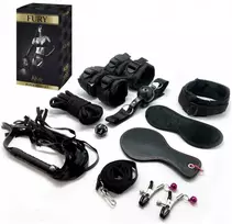 Alive Gyvi erotiniai aksesuarai Fury BDSM Kit Juodas