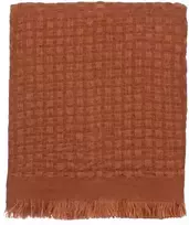 Pledas Domoletti Waffle YF221011-oranžinis, oranžinės spalvos, 138 cm x 158 cm