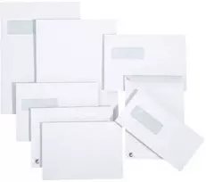 Bong Balti vokai 162x229mm C5P 10103 su nuplėšiamu dangteliu, 500 vnt. pakuotėje - (500 vnt.)