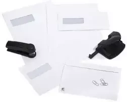 BONG Mailman - Vokai - International C5 (162 x 229 mm) - dėklas - atvira pusė - lipnus - spalvotas pamušalas - baltas - 500 vnt. pakuotėje